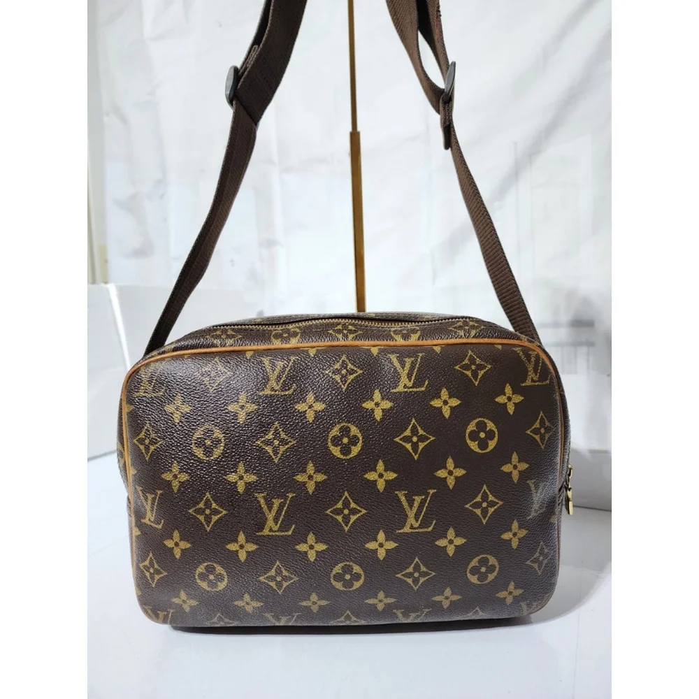 Louis Vuitton Reporter Shoulder Bag Brown/Beige